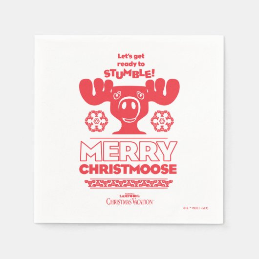 kerstvakantie | Merry Christmoose Servet (Voorkant)
