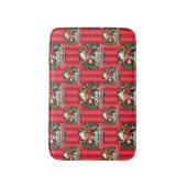 kerstvakantie | Merry Clarkmas Pattern Badmat (Voorkant Verticaal)