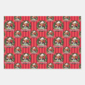 kerstvakantie | Merry Clarkmas Pattern Inpakpapier Vel (Voorkant)