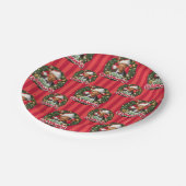 kerstvakantie | Merry Clarkmas Pattern Papieren Bordje (Gekanteld)