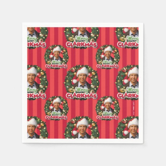 kerstvakantie | Merry Clarkmas Pattern Servet (Voorkant)