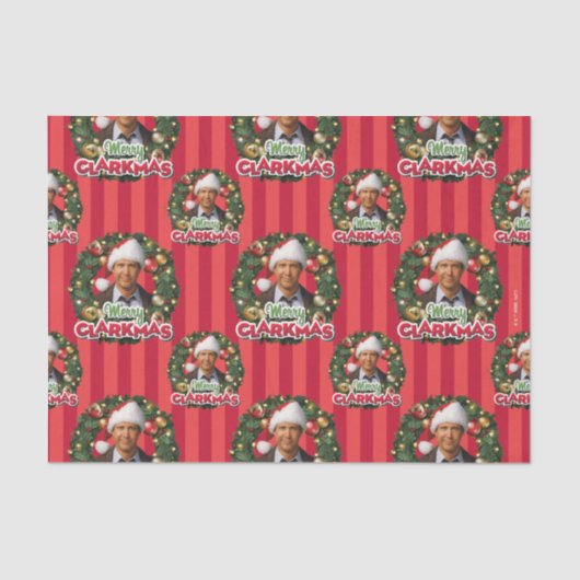 kerstvakantie | Merry Clarkmas Pattern Tissuepapier (Voorkant)