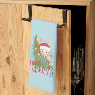 kerstvakantie Merry Clarkmas Theedoek