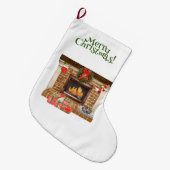 Kerstvakantie met kerstvakantie grote kerstsok (Voorkant (Hangend))