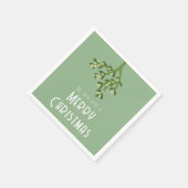 Kerstvakantie Mistletoe Servet (Hoek)