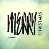 Kerstvakantie Moderne Typografie Ramen  Raamsticker (Vel 3)