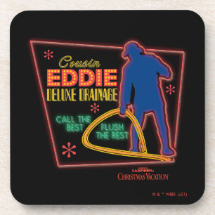 kerstvakantie Neef Eddie Neon Sign Bier Onderzetter