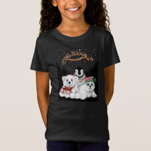 Kerstvakantie Noordpool beer pinguïn zeehond T-shirt