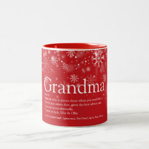 Kerstvakantie Oma Oma Definitie Tweekleurige Koffiemok