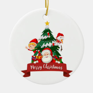 Kerstvakantie ontwerp keramisch ornament