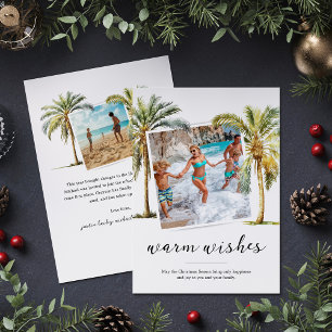 Kerstvakantie op het strand feestdagenkaart