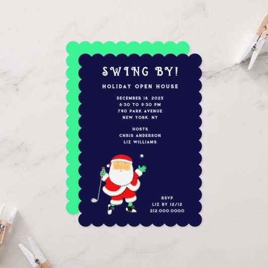 Kerstvakantie Open Huis Uitnodigingen (Voorkant / Achterkant in situ)
