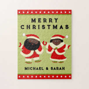 Kerstvakantie paar legpuzzel