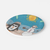 kerstvakantie papieren bordje (Gekanteld)