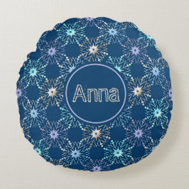 kerstvakantie patroon. tekst. rond kussen