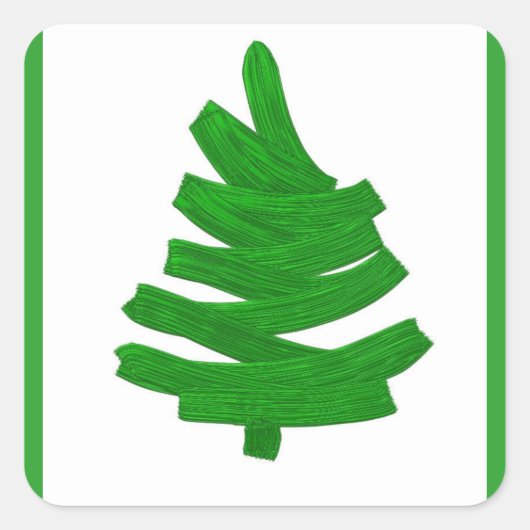 Kerstvakantie patroon. vierkante sticker (Voorkant)