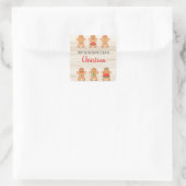 Kerstvakantie peperkoek vierkante sticker (Tas)