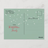 Kerstvakantie Quarantini Martini Groen Briefkaart (Achterkant)