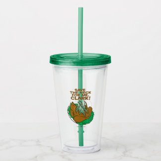 kerstvakantie | Red de nek voor mij, Clark! Acryl Drinkbeker