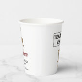 Kerstvakantie Rendier Business Logo Paper Papieren Bekers (Rechts)