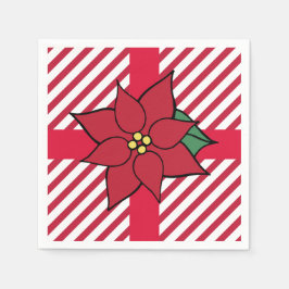 Kerstvakantie Rode Poinsettia Feestservetten Servetten