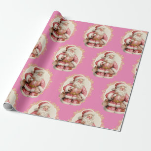 Kerstvakantie Roze Sinterklaas Wrapping Papier