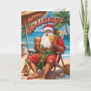 Kerstvakantie Santa Custom Vakantie Kaart