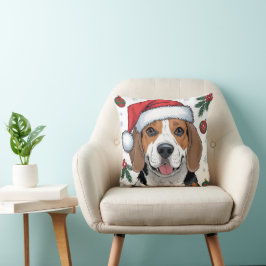 Kerstvakantie Santa Dog Beagle Sierkussen