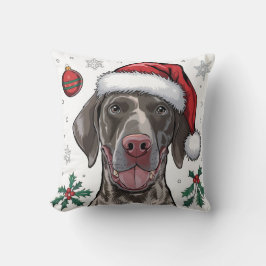 Kerstvakantie Santa Dog Pointer Sierkussen