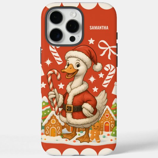 Kerstvakantie Santa Goose Case-Mate iPhone Case (Achterkant)
