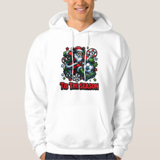 Kerstvakantie Santa Kicking Voetbal Hoodie