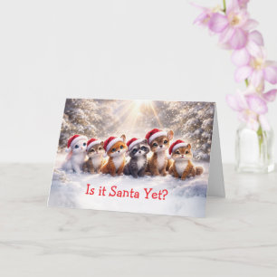 Kerstvakantie Schattige Bosdieren Kaart