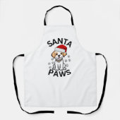 Kerstvakantie Schort - Santa Paws Cat (Voorkant)