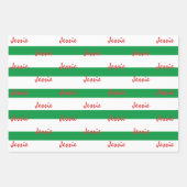 Kerstvakantie Set Aangepaste namen Wrapping Paper (Voorkant 2)