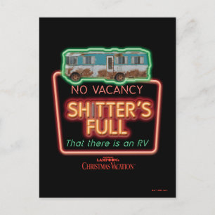 kerstvakantie Sh*tter's Full Neon Sign Briefkaart