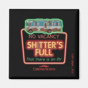 kerstvakantie Sh*tter's Full Neon Sign Magneet
