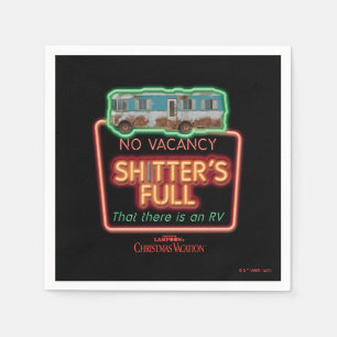 kerstvakantie Sh*tter's Full Neon Sign Servet