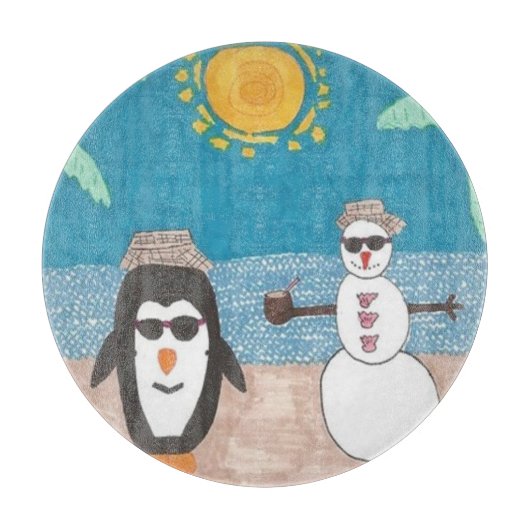 kerstvakantie snijplank (Voorkant)
