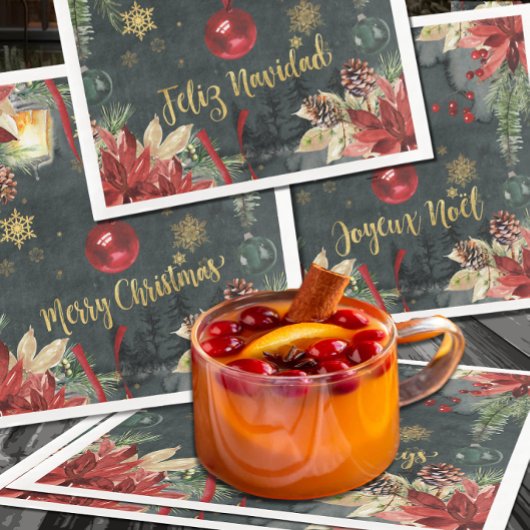 Kerstvakantie Splendor Feliz Navidad Servet