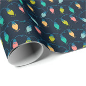 Kerstvakantie Vakantie Twinkle Lights Cadeaupapier (Rol Hoek)