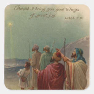 kerstvakantie vierkante sticker