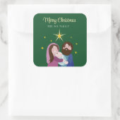 kerstvakantie vierkante sticker (Tas)