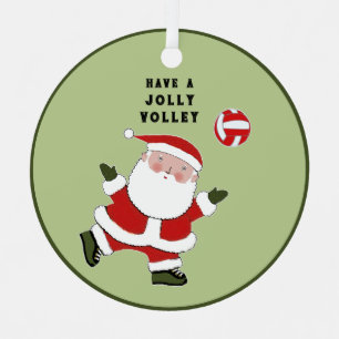 Kerstvakantie volleybal metalen ornament