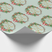 Kerstvakantie Vrede op Aarde Wrapping Paper Cadeaupapier (Hoek)