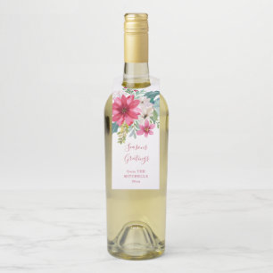 Kerstvakantie Waterverf Bloemen Flessenhanger