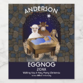 kerstvakantie wijn etiket (Enkel label)