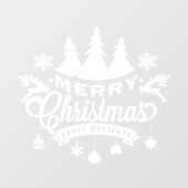 Kerstvakantie Window Cling Raamsticker (Vel)
