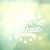 Kerstvakantie Window Cling Raamsticker (Vel 3)