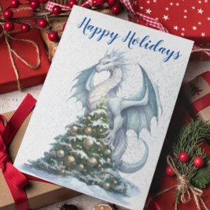 Kerstvakantie Winter Dragon Sneeuw Kaart