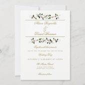 Kerstvakantie Winter Huwelijksuitnodiging Kaart (Voorkant)